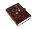 Two Eye Leather Brown Antique Leather Vintage Look Leather Note Book Dairy